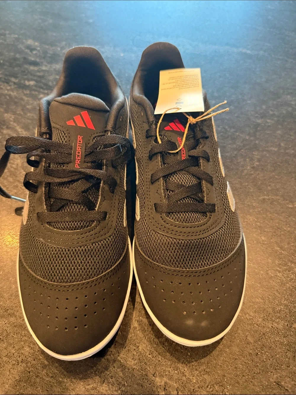 adidas Black and Gray Indoor Sala Athletic Shoes